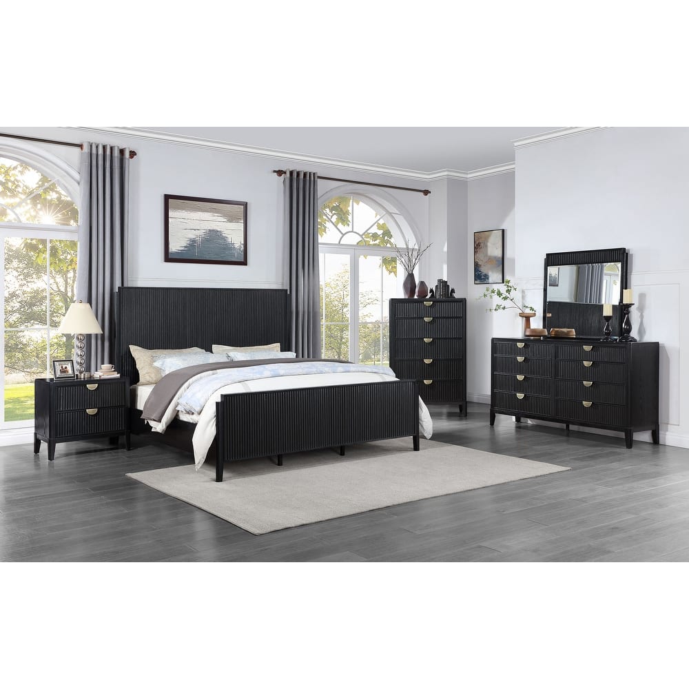 Brookmead Transitional Panel Bedroom Set Black