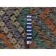 preview thumbnail 3 of 5, Shahbanu Rugs Colorful, Hand Woven Afghan Maimana Kilim with Zig Zag Design, Veggie Dyes Pure Wool, Oriental Rug (10'2" x 13'7")