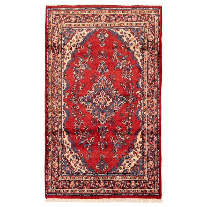 Andelz Red Rug 4'2" x 7'0" - 4'2 x 7'0 - Red - 4'2 x 7'0