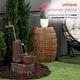 preview thumbnail 5 of 9, Alpine Corporation 34" Tall Outdoor Rustic Watering Can Fountain