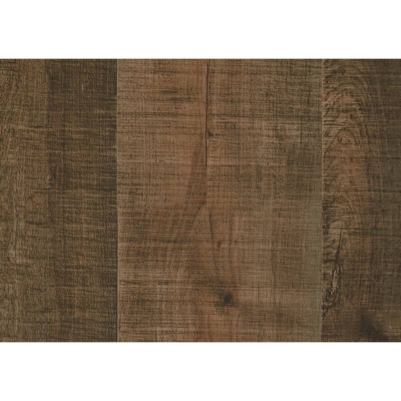 Rustic Two-Tone Nightstand, Embossed Faux-Wood, Bedside Table, Bedroom Decor