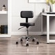 preview thumbnail 24 of 54, Adjustable Rolling Work Stool with Faux Leather Seat and Foldable Footrest, Versatile Stool for Home Office, Vanity,