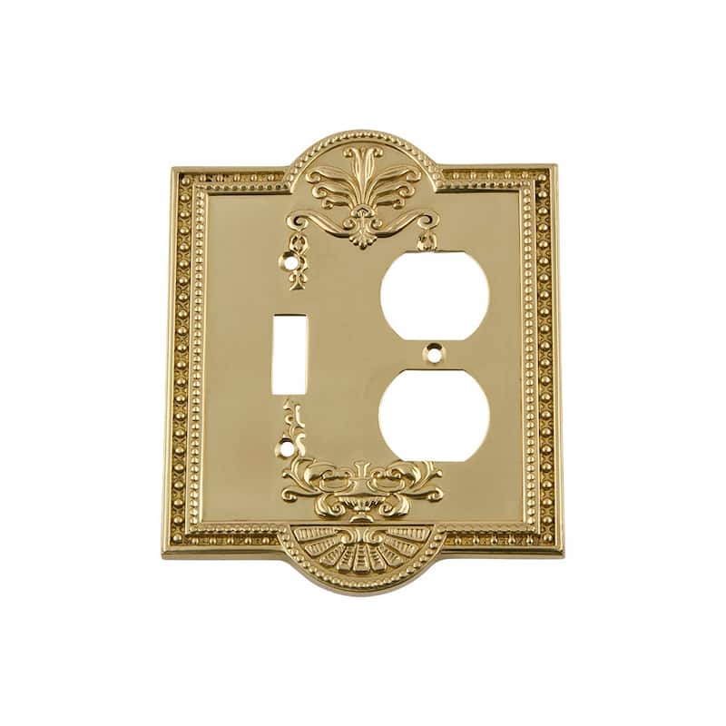 Nostalgic Warehouse MEA_SWPLT_TD Meadows Single Switch and Single - Polished Brass