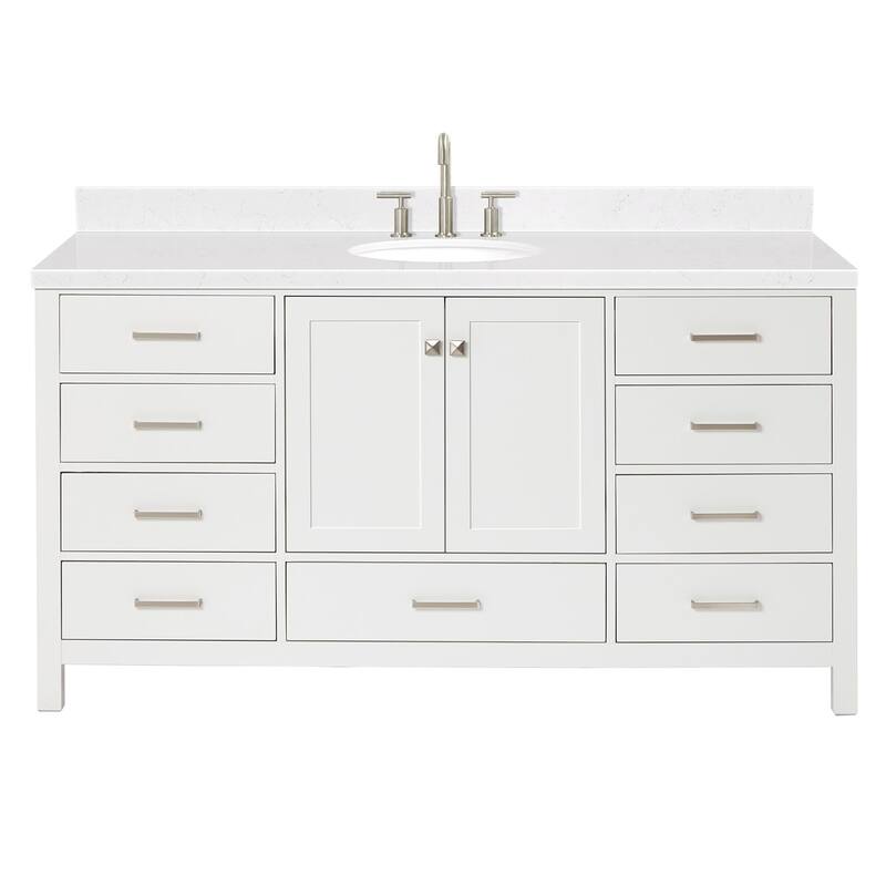 Ariel A066SCQOVO Cambridge 67" Free Standing Single Basin Vanity Set