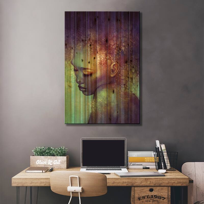 Camouflage Print On Wood by Anna Dittmann - Multi-Color