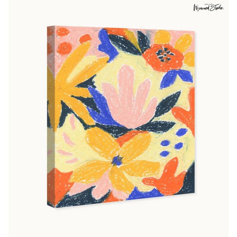 Wynwood Studio Canvas Floral and Botanical Flower from the Park Yellow Modern & Contemporary Wall Art Canvas Print