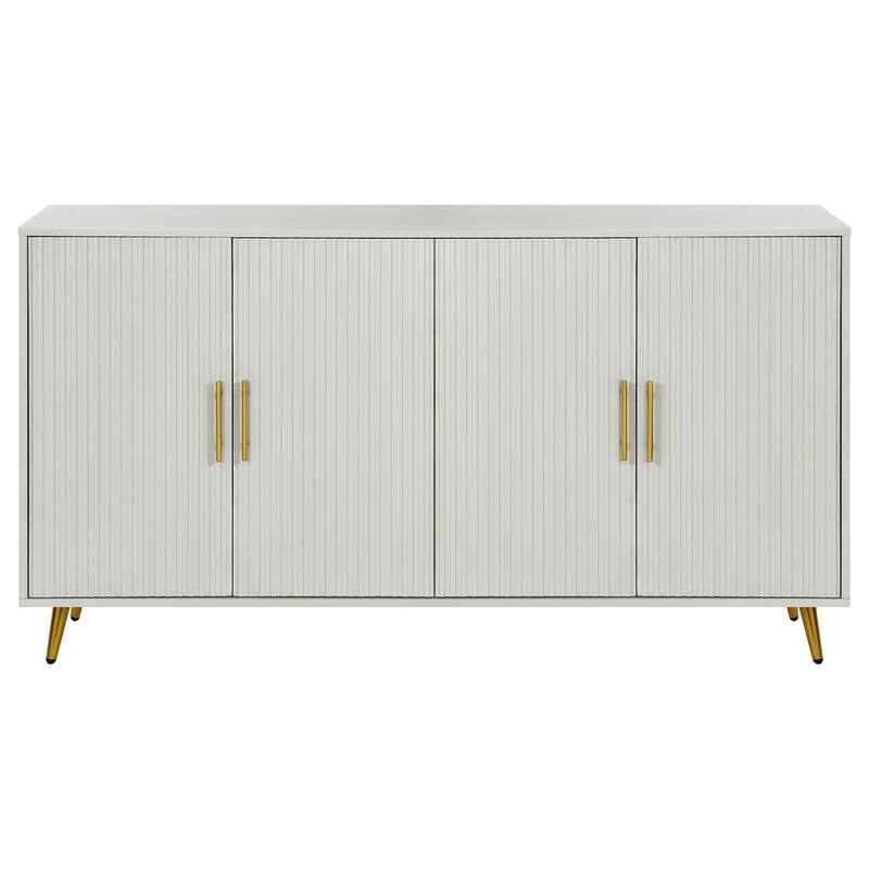 Vintage Wood Sideboard with Adjustable Shelves