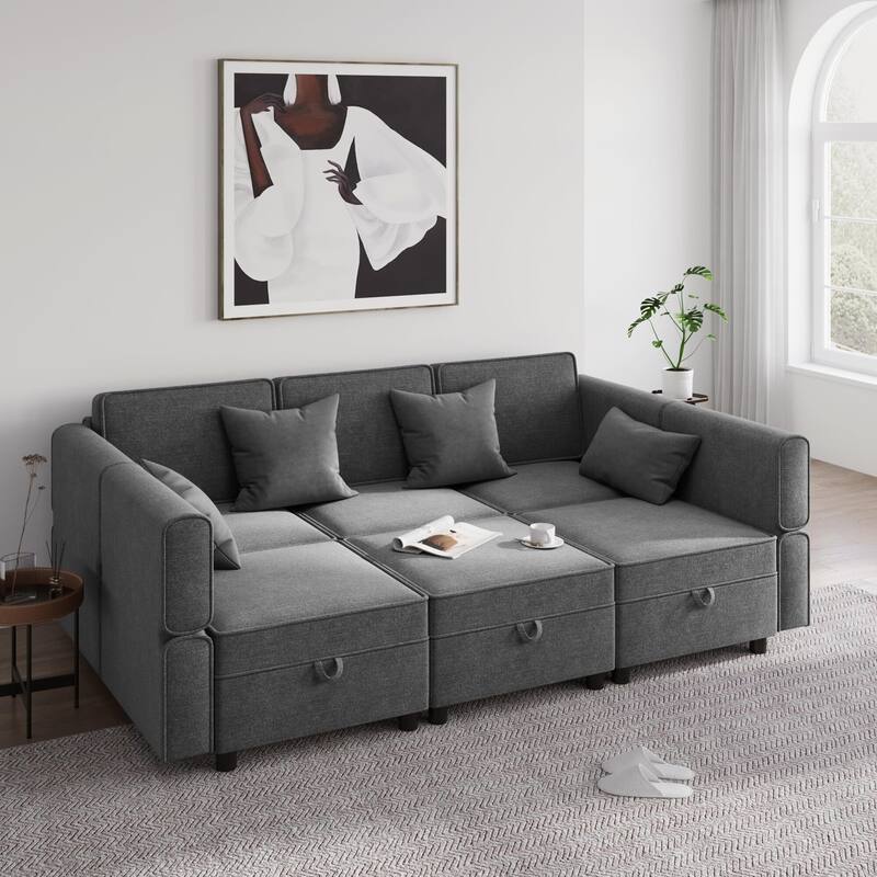 Loveseat Sofa with Storage Seat