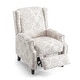 preview thumbnail 64 of 91, Linen Manual Upholstered Recliner with Wood Legs