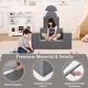 preview thumbnail 13 of 14, Kids Play Couch 6Pcs Modular Toddler Sofa for Playroom and Bedroom, Convertible Couch with Removable Cover（Grey ang Blue）