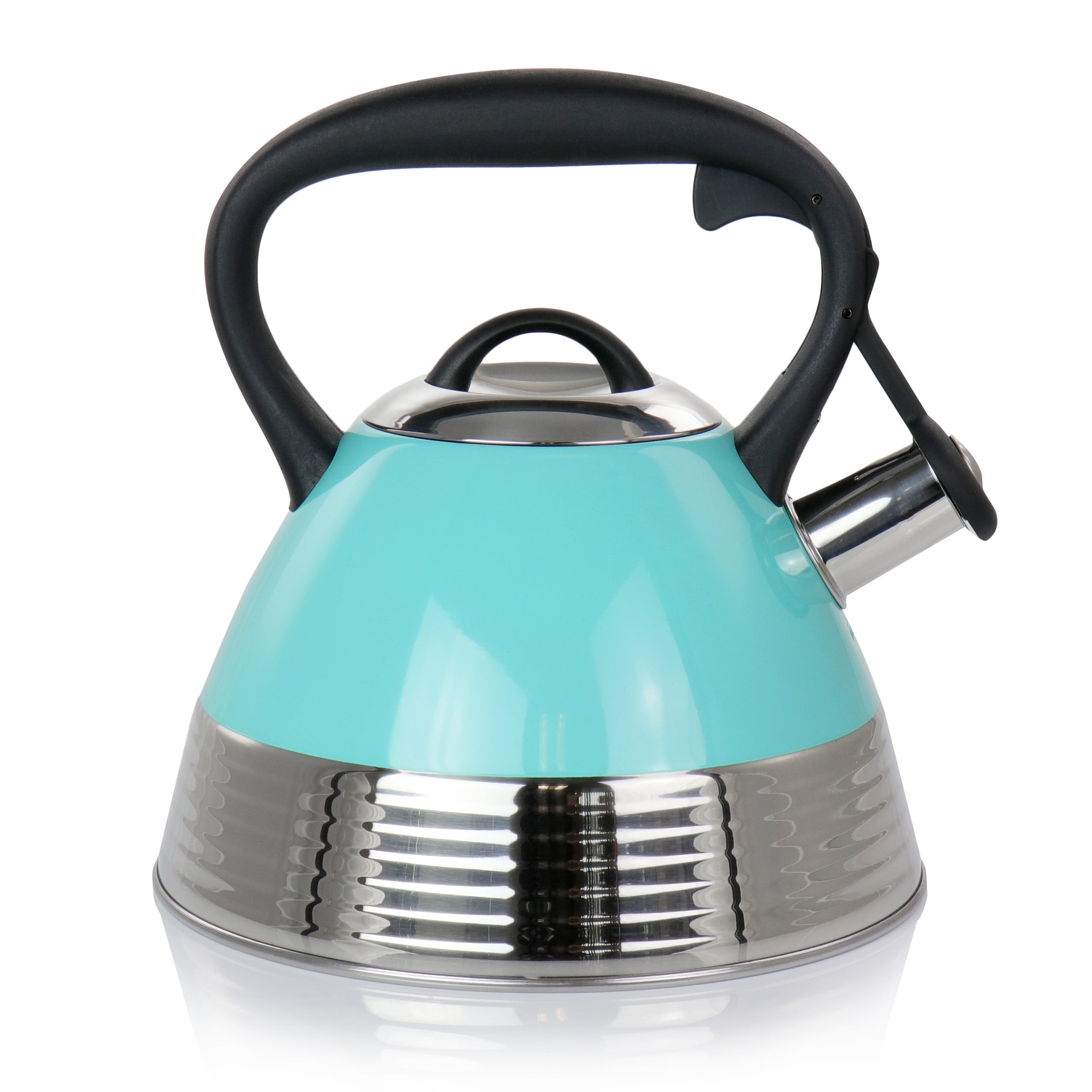 Mr. Coffee 2.5 Quart Stainless Steel Whistling Tea Kettle in Turquoise -  Bed Bath & Beyond - 32234270
