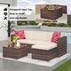 preview thumbnail 13 of 12, 5-Piece Patio Furniture Set, Weather Patio Set - PE Wicker