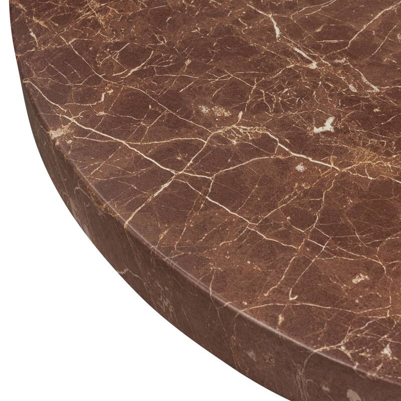 Treso Round Concrete Coffee Table with Marble Finish