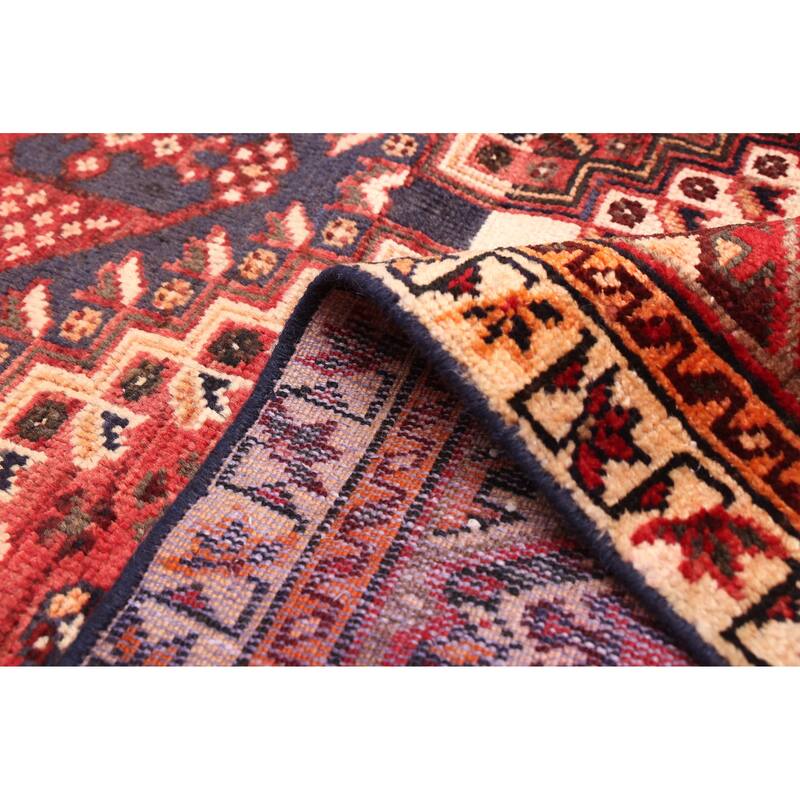 ECARPETGALLERY Hand-knotted Melis Vintage Red Wool Rug - 4'3 x 9'4