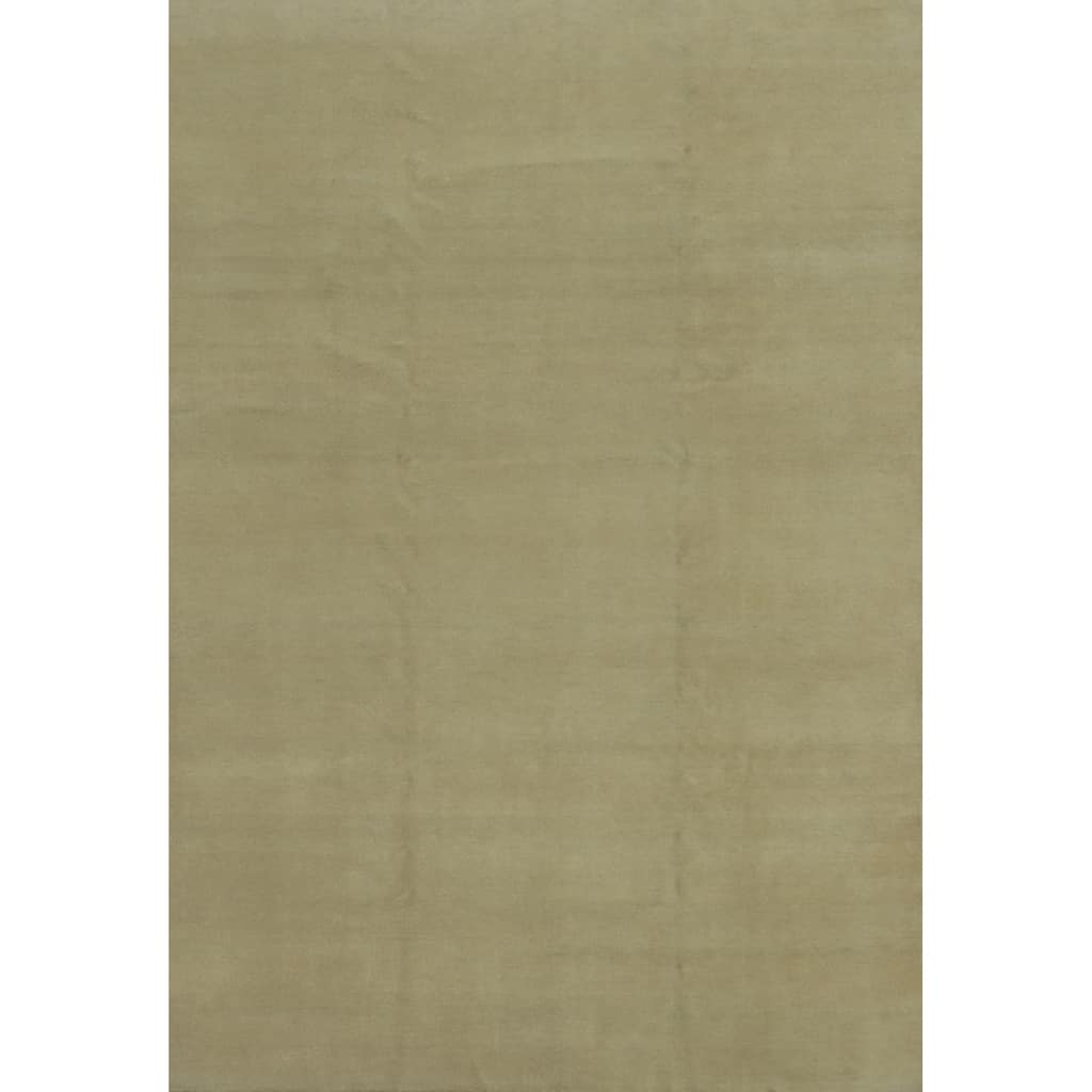 Hand Knotted Oriental 100% Wool Carpet Modern Solid Beige & Ivories Gabbeh Area Rug - 12' 0'' X 8' 11''