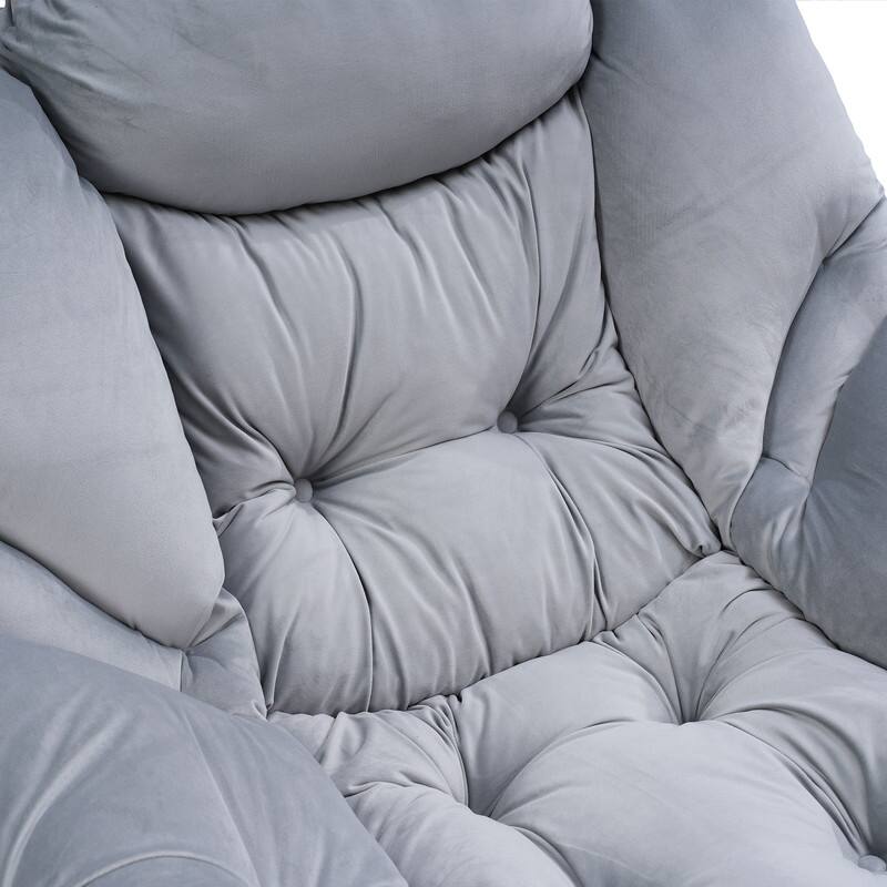 Modern Single Lazy Sofa Chair,Steel Frame Accent Chair for Living Room