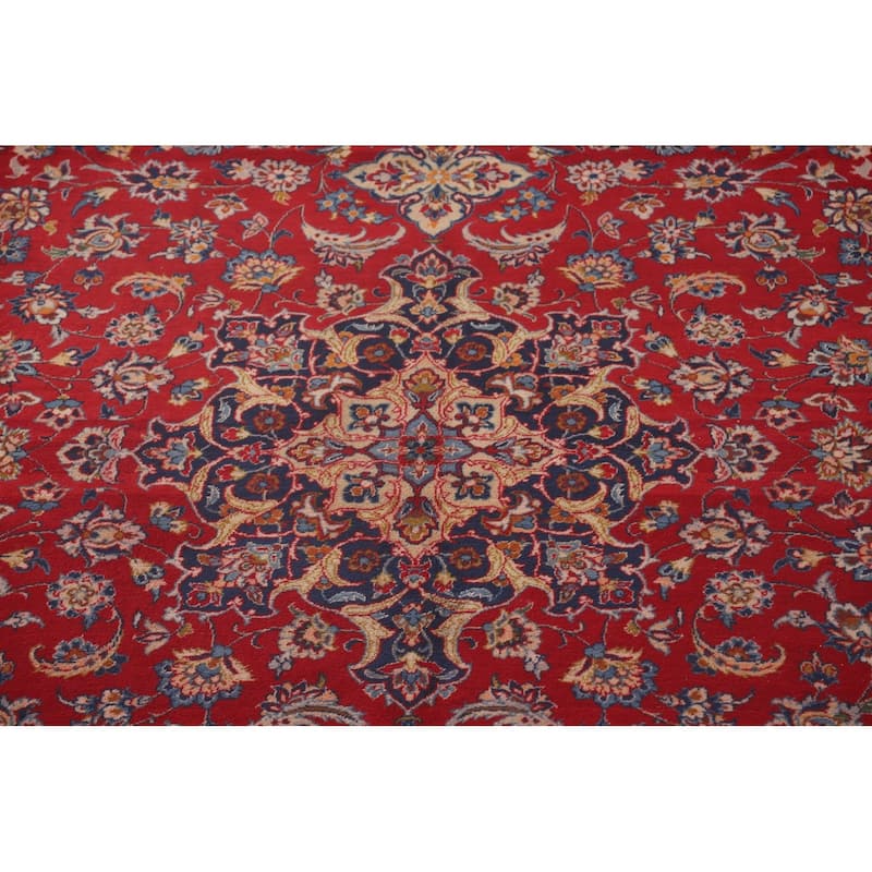 Large Traditional Najafabad Persian Vintage Rug Handmade Wool Carpet - 10'1" x 15'10"