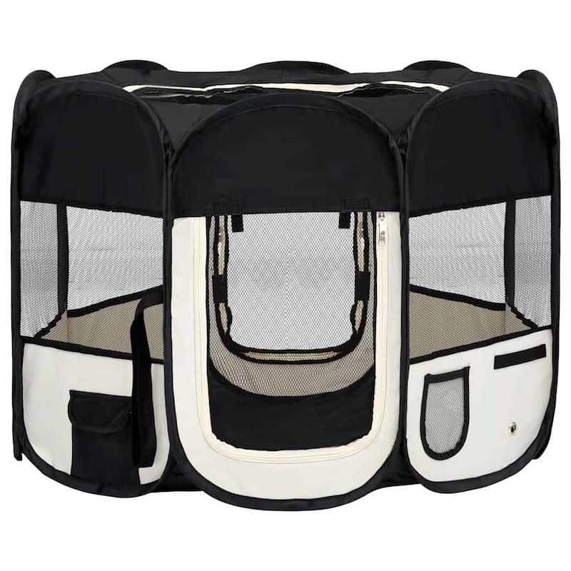 vidaXL Foldable Dog Playpen with Carrying Bag Dog Kennel Puppy Run Playpen