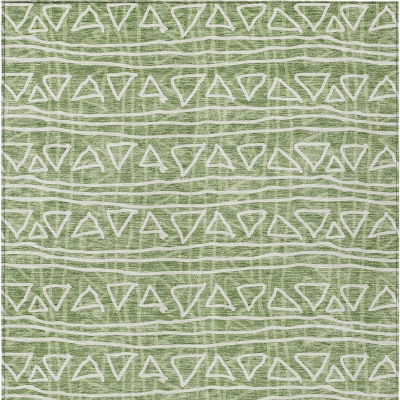 HomeRoots Geometric Transitional Rectangle Outdoor Rug