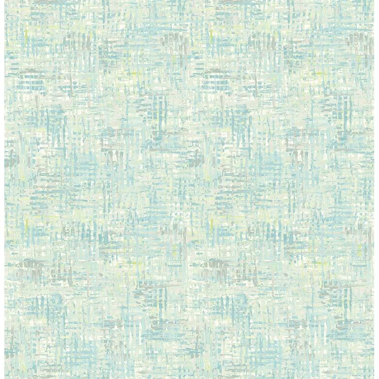 Brewster Avalon Turquoise Weave Wallpaper - 20.5in x 396in x 0.025in