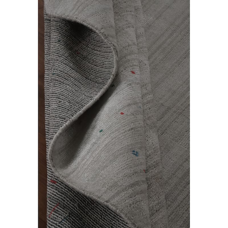 Hand Knotted Oriental 100% Wool Carpet Tribal Animal Pictorial Greys & Charcoal Gabbeh Area Rug - 10' 0'' X 7' 11''