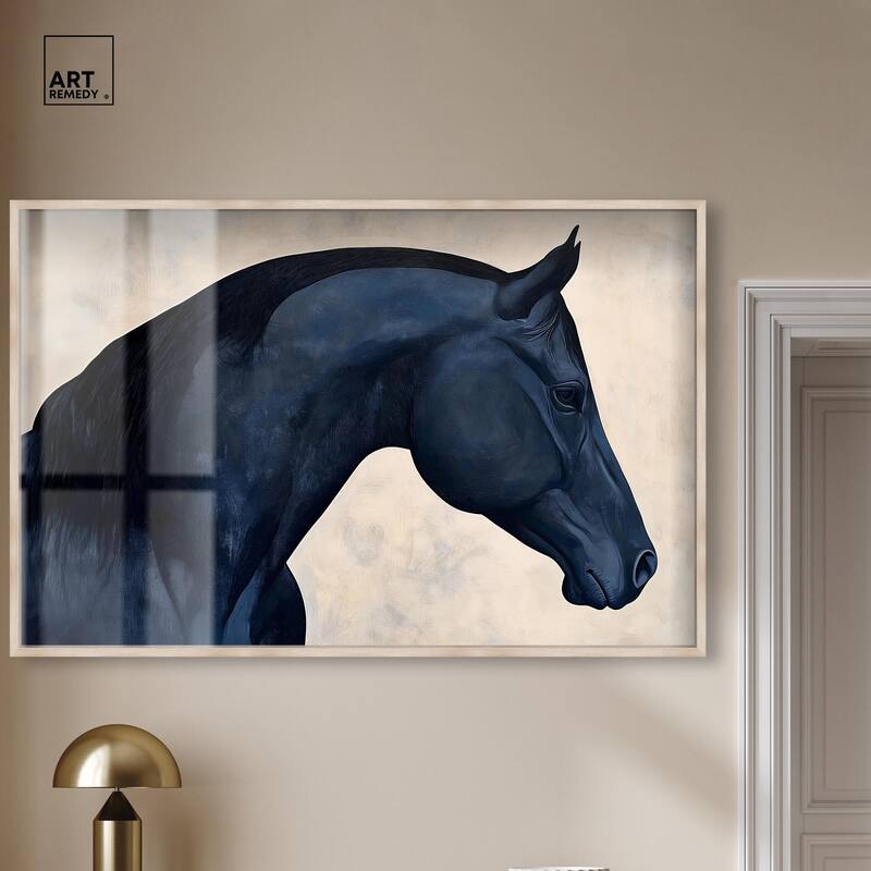 Blue Horse II Shadowbox by Art Remedy