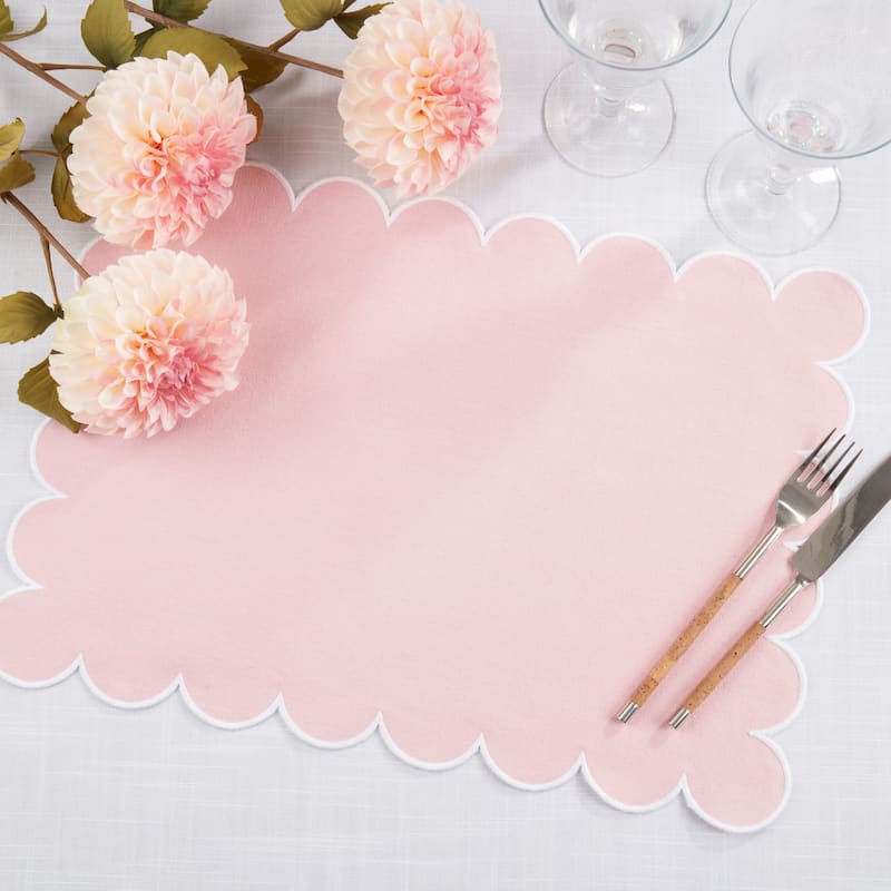 Eco Scallop Border Placemat (Set of 4) - 14"x20"