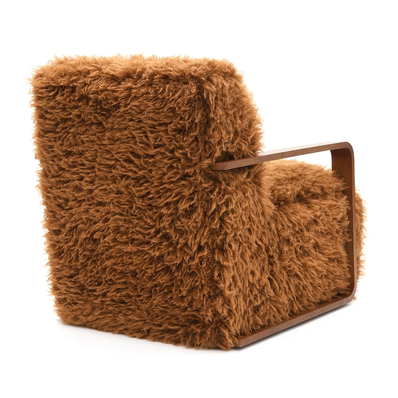 Furniture of America Neyra Modern 28-inch Faux Fur Accent Arm Chair