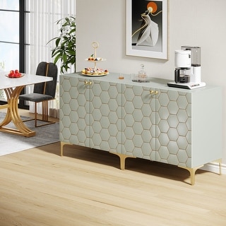 Modern Buffet Sideboard Cabinet with Storage for Dining Room  (Set of 2)