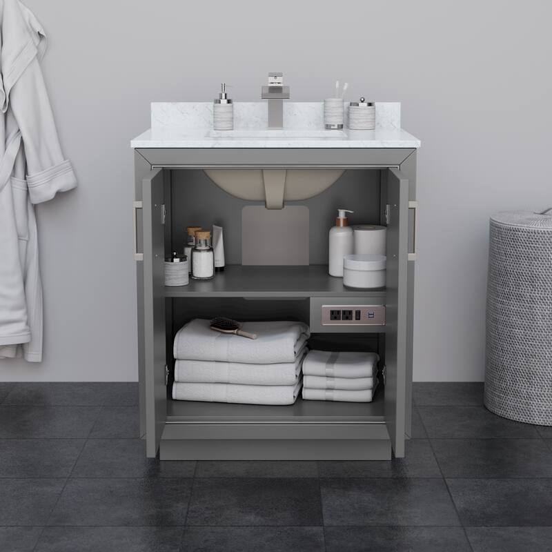 Icon Single Vanity Set, Cultured Marble Top, No Mirror