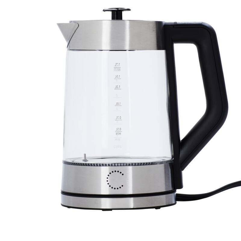 Curtis Stone 1.7 Liter 1500W Electric Glass Kettle Refurbished - Black