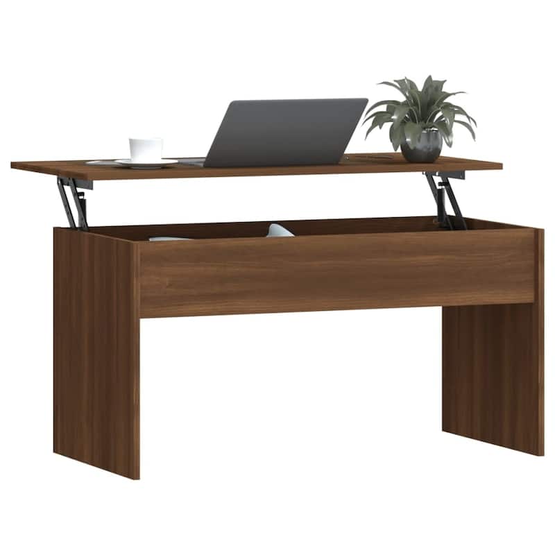 vidaXL Coffee Table Lift Top End Table Accent Side Sofa Table Engineered Wood - 40.2" x 19.9" x 20.7"