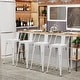 preview thumbnail 15 of 30, Metal Bar Stools Set of 4,Bar Stool with Low Back for Indoor/Outdoor Barstools