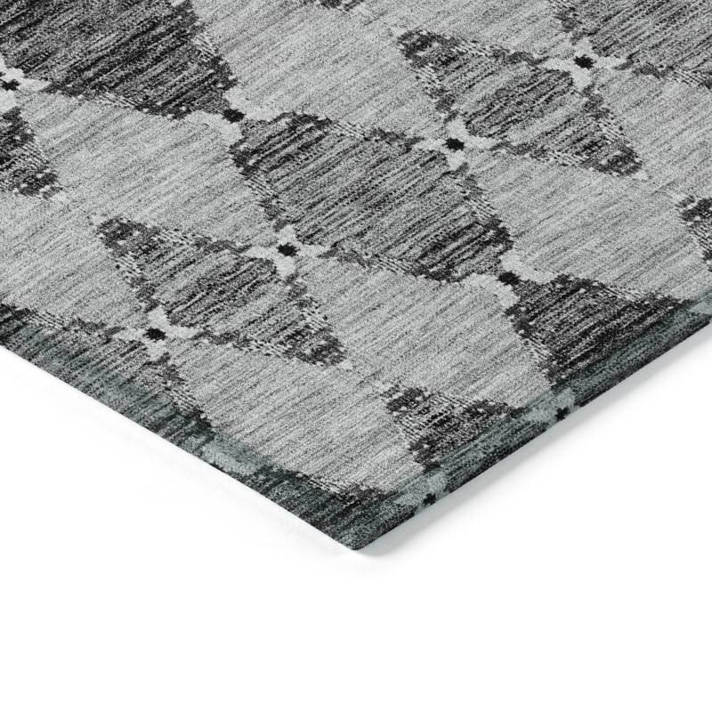 Machine Washable Indoor/ Outdoor Chantille Modern Boho Damask Rug