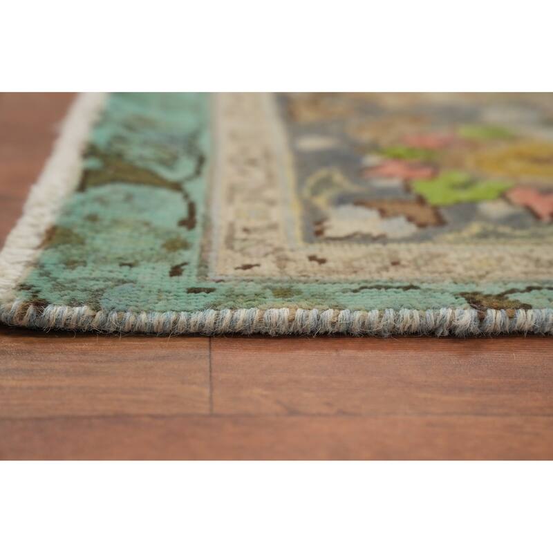 Hand Knotted Oriental 100% Wool Carpet Traditional Floral Purples Tabriz Area Rug - 12' 8'' X 9' 8''