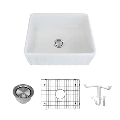 Transolid K-FUSF24199 Logan 23-1/2" Farmhouse Single Basin Fireclay