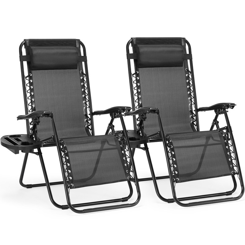 2 Pack Zero Gravity Chair Outdoor Lounge Chairs