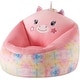 preview thumbnail 26 of 38, Heritage Kids Squishy Character Bean Bag Chair for Kids Pink