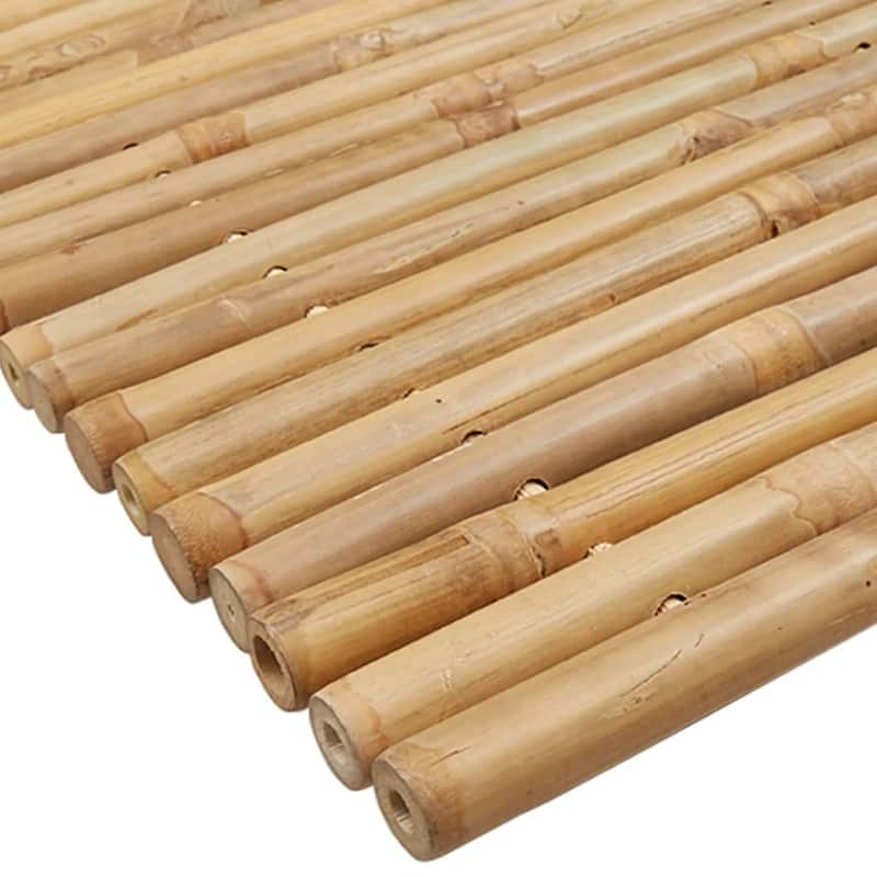 vidaXL Bath Mats Doormat Shower Accent Bathroom Kitchen Backyard 2 Pcs Bamboo