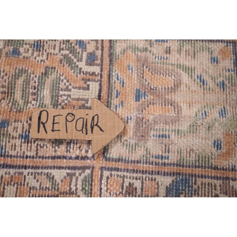 Bakhtiari Persian Vintage Area Rug Handmade Orange Wool Carpet - 6'5"x 9'4"