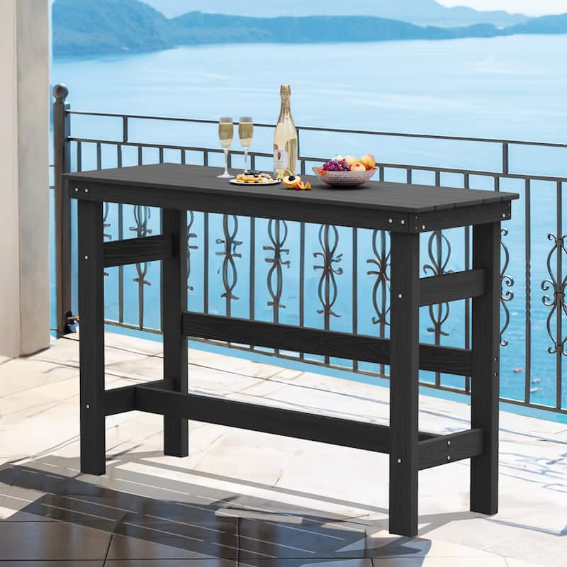 40-inch Outdoor Patio HDPE Pub Bar Table, Balcony Table