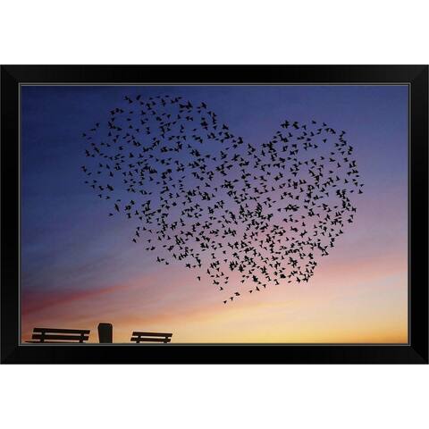 "Love Is In The Air" Black Framed Print