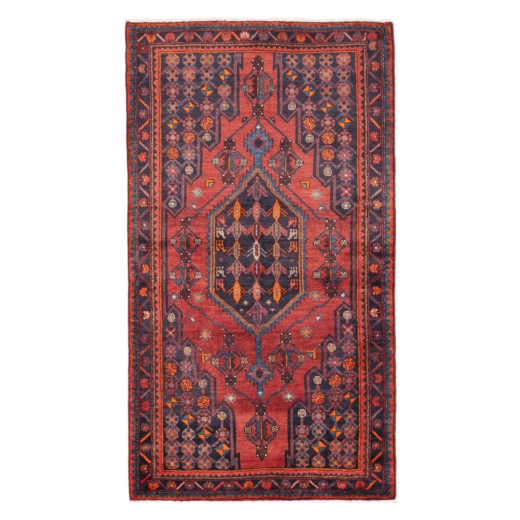 ECARPETGALLERY Hand-knotted Anadol Red Wool Rug - 3'11 x 7'3