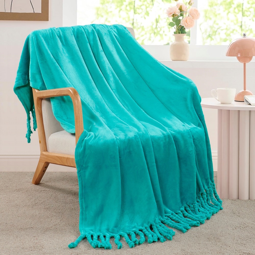 Rope Braided Flannel Fleece Throw