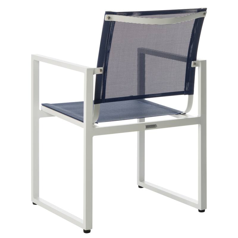 SAFAVIEH Outdoor Aiyana Stackable Chair (Set of 2) - 22" W x 22.8" D x 33" H - 22W x 33D x 23H