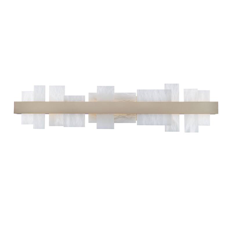 Acropolis 27in LED Bath Vanity & Wall Light 3000K in Aged Brass - Brushed Nickel - 37