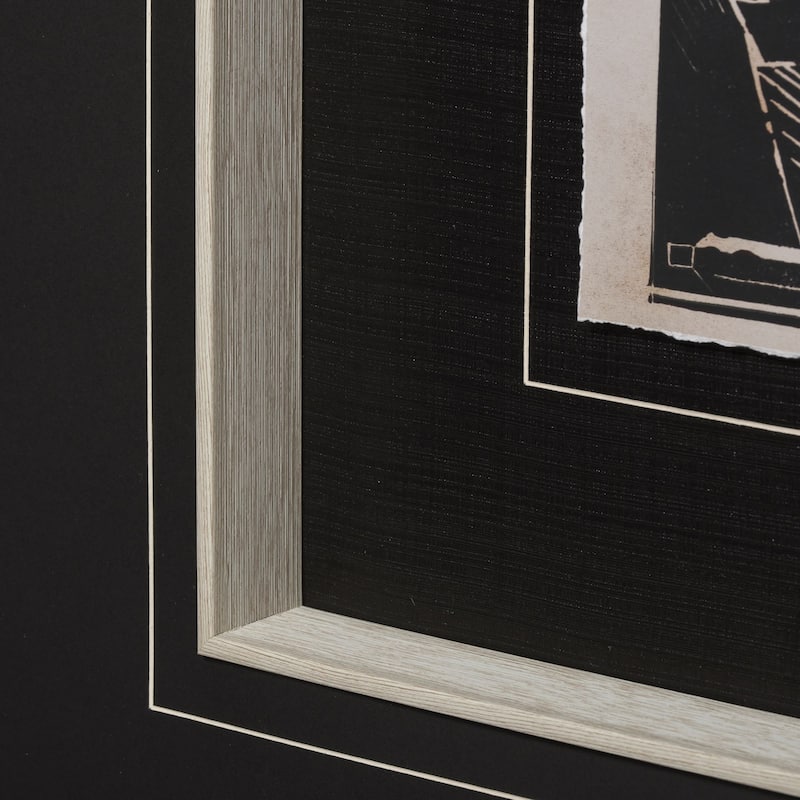 Linocut IV Framed Art Print