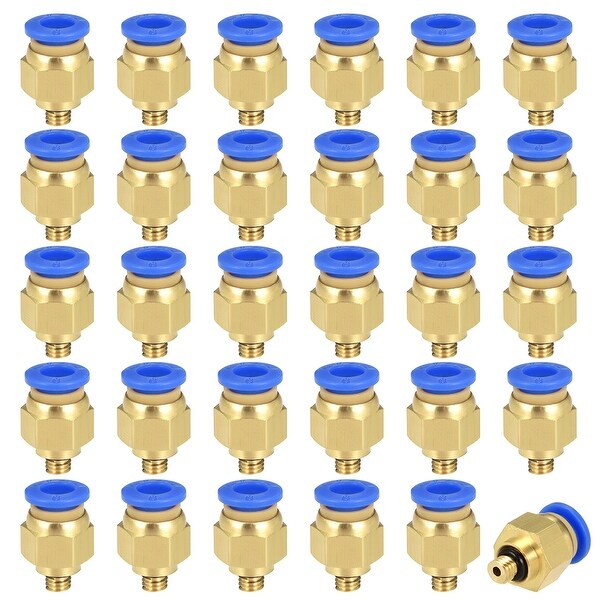 30 Pcs Pneumatic Straight Quick Fitting 6mm Thread M5 One Touch Hose Connector - 6mm OD x M5 30pcs