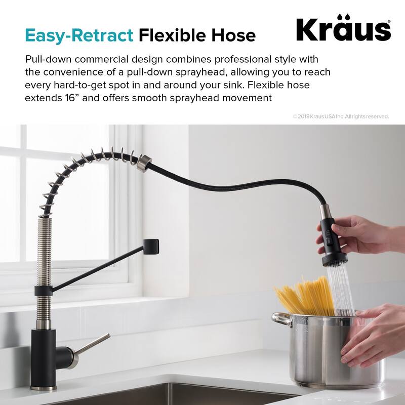 Kraus Standart PRO 30" Undermount Single Basin Stainless Steel Kitchen