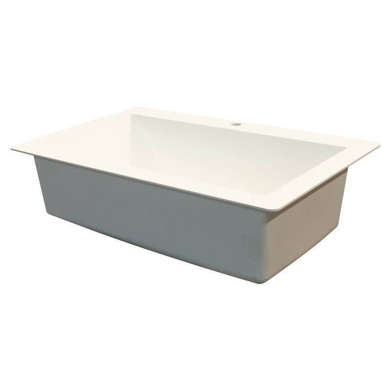 Transolid K-RTSS3322 Radius 33" Drop In Single Basin Granite Kitchen